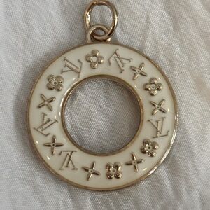 Louis Vuitton White and Gold Halo Charm